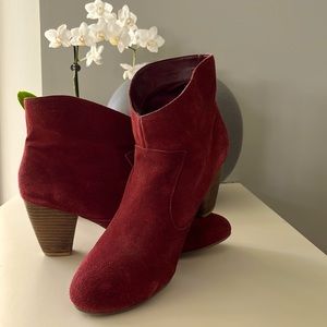 Ecoté Red Suede Booties